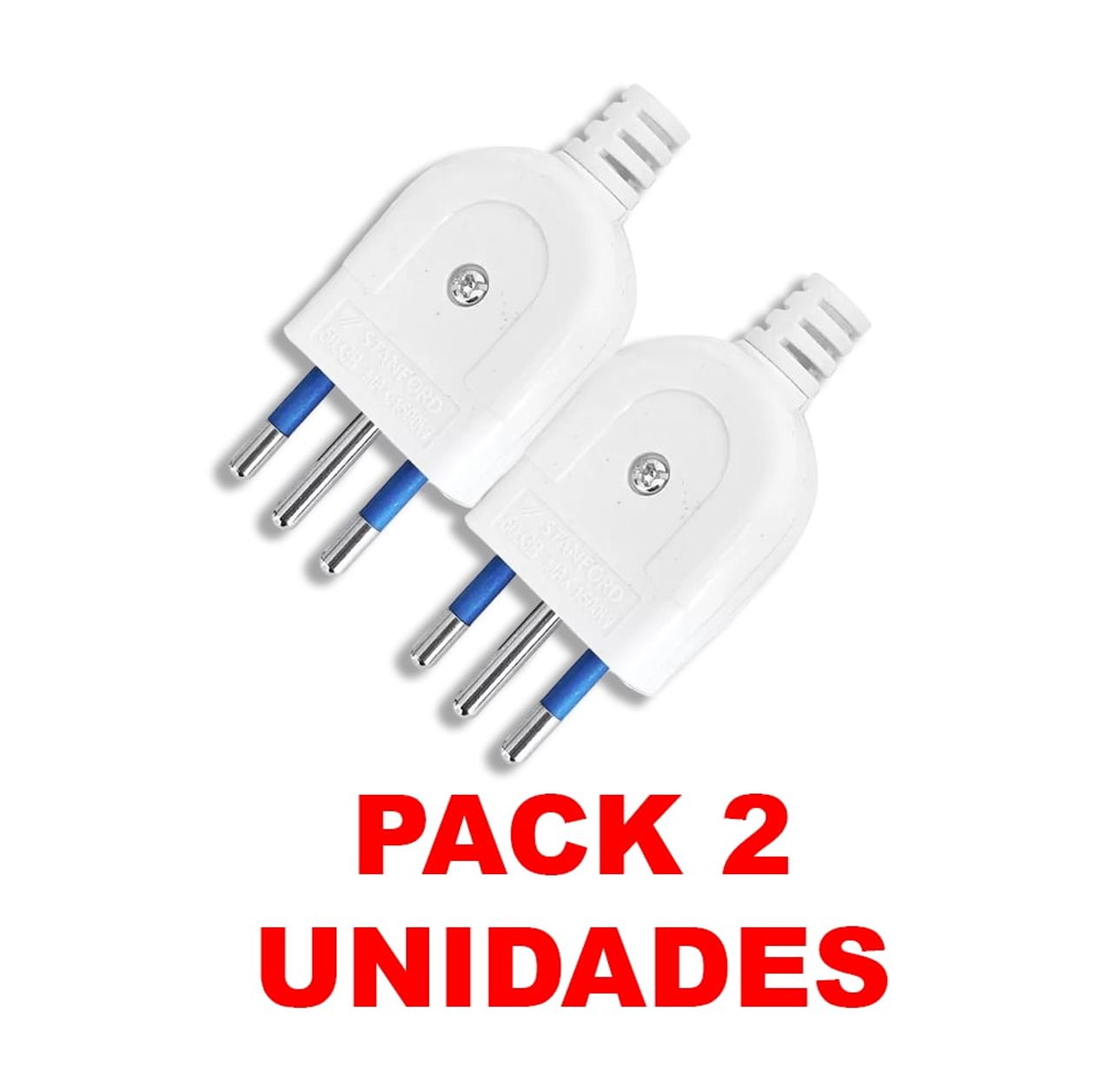 Gen - 2 Enchufes Macho Volante 250V Max 1500W -10A