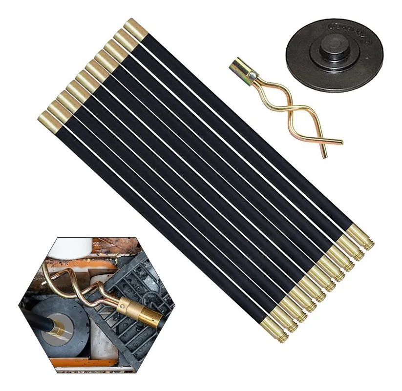 Genérico - Set De Varillas Para Destapar Alcantarillado, 9 Metros