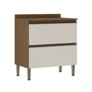 Df Home - Mueble Base 2 Puertas De Cocina Conecta Ebano Off White 1312M