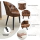 thumbnail image 4 of Silla Accent Furniliving con respaldo alto de piel sintética marrón x2, 4 of 8