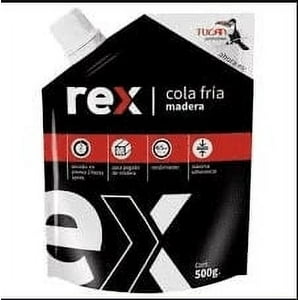 Rex - Cola Fría Para Madera Maxima Adherencia Secado Rapido 500Grs