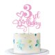thumbnail image 1 of Adorno para pastel Naicaek 3er cumpleaños rosa con brillo, 1 of 6