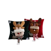 Genérico - Set De 2 Fundas De Cojin Para Navidad 3D B1