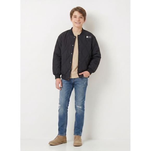 Chaqueta Acolchada Ni o Parka Bomber Invierno Liviana
