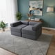 thumbnail image 1 of Sofa Cama Arkos Dos Cuerpos En Lino Gris Oscuro, 1 of 3