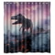 thumbnail image 1 of Cortina de ducha de dinosaurio y volcán, juego de cortina de baño con ganchos, tamaño 66 x 72 pulgadas, 1 of 3