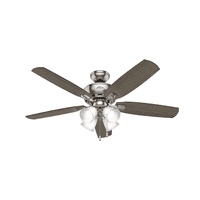 Hunter Fan - Ventilador De Techo Hunter Amberlin Níquel Cepillado 52 Pulgadas