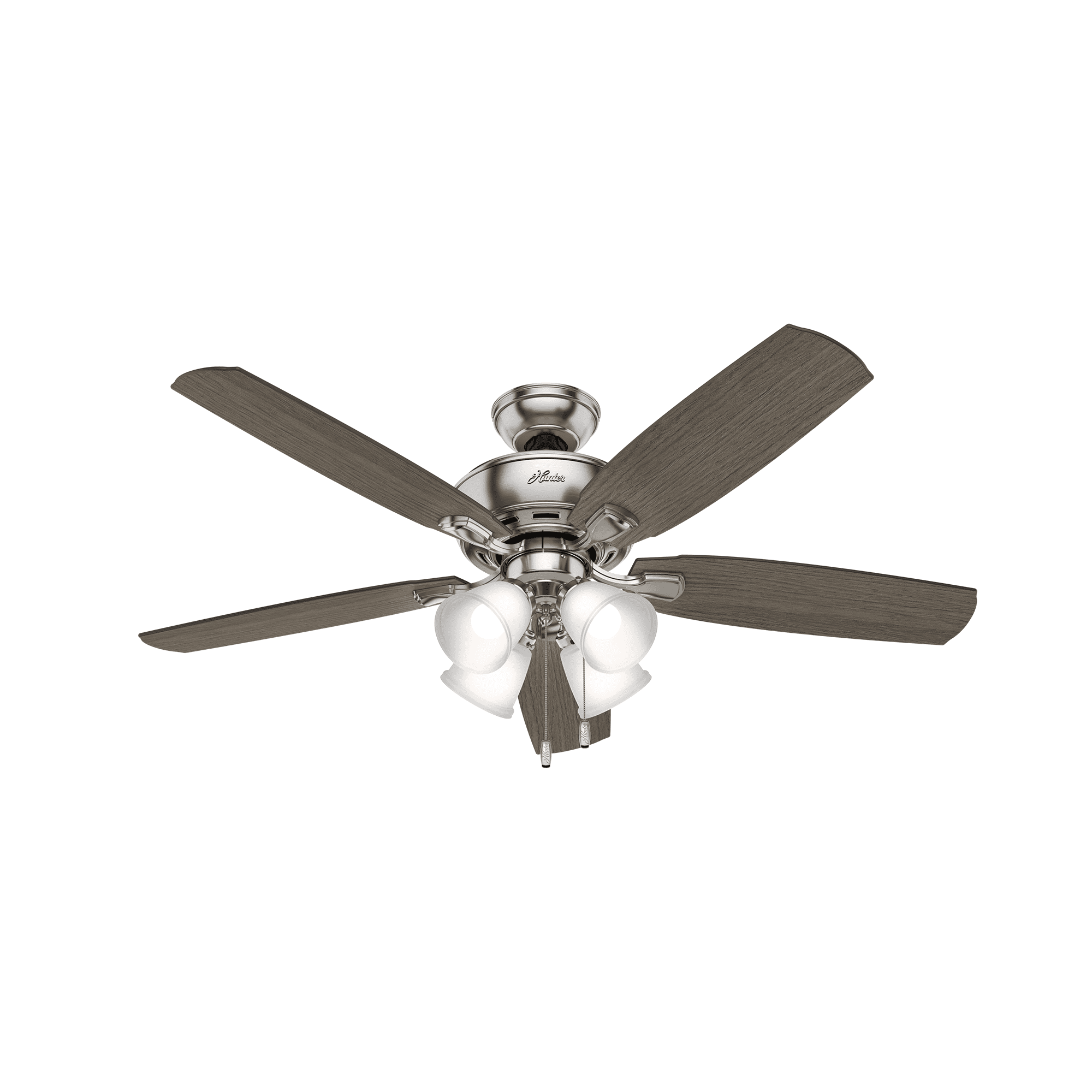 Hunter Fan - Ventilador De Techo Hunter Amberlin Níquel Cepillado 52 Pulgadas