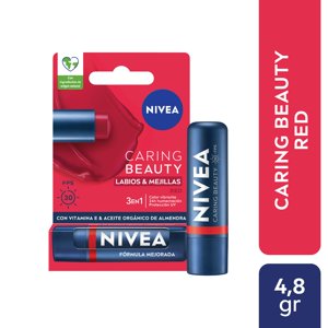 Nivea Bálsamo Labial Caring Beauty Coral 4.8G Fps30 (55)