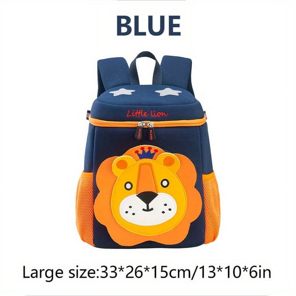 Kindergarten Elementary School Cartoon Schoolbag Boys Girls Cute Lion Backpack Waterproof Lightweight Large Capacity Spine Protection Schoolbag School Season Gift