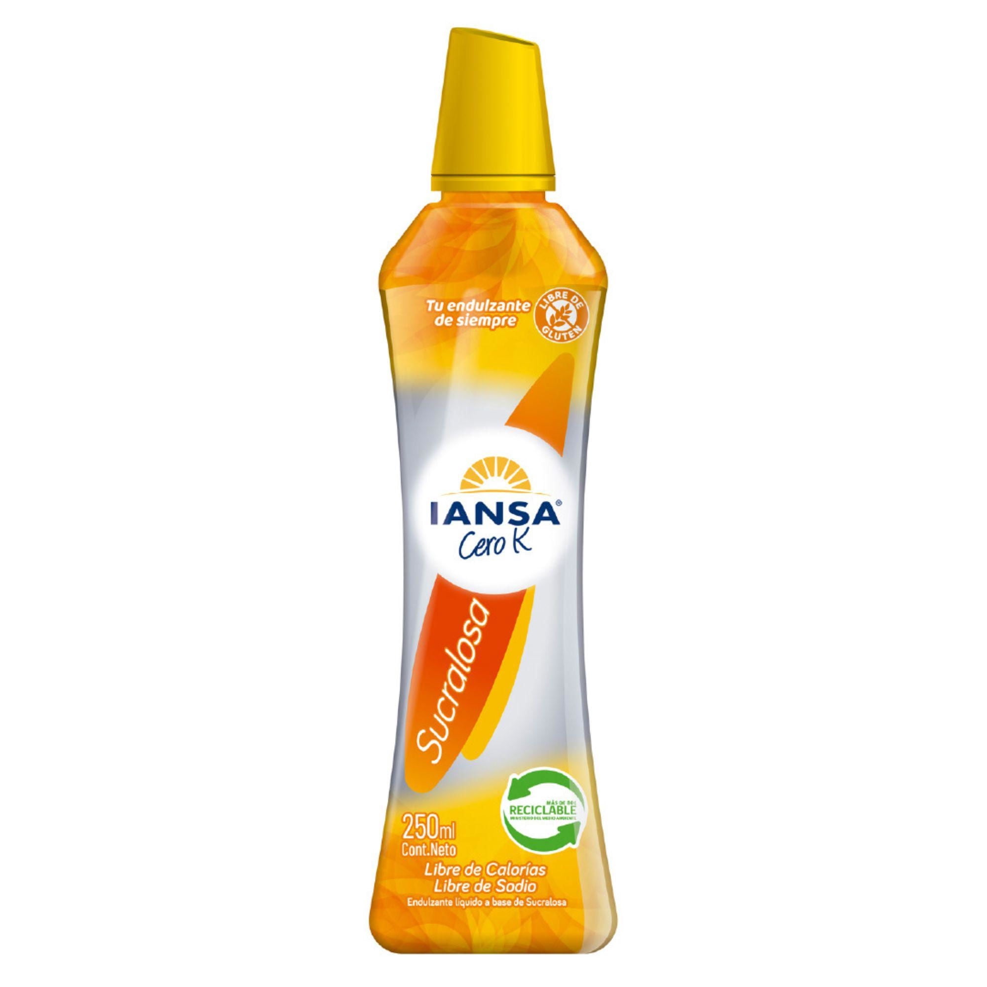 Endulzante Líquido Sucralosa Botella 250 ml Iansa Cero K
