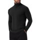 thumbnail image 4 of INSPIRE CHIC Suéteres de Cuello Alto para Hombre Color Sólido Cuello de Tortuga Suéteres de Punto Cálidos 2XL Negro, 4 of 6