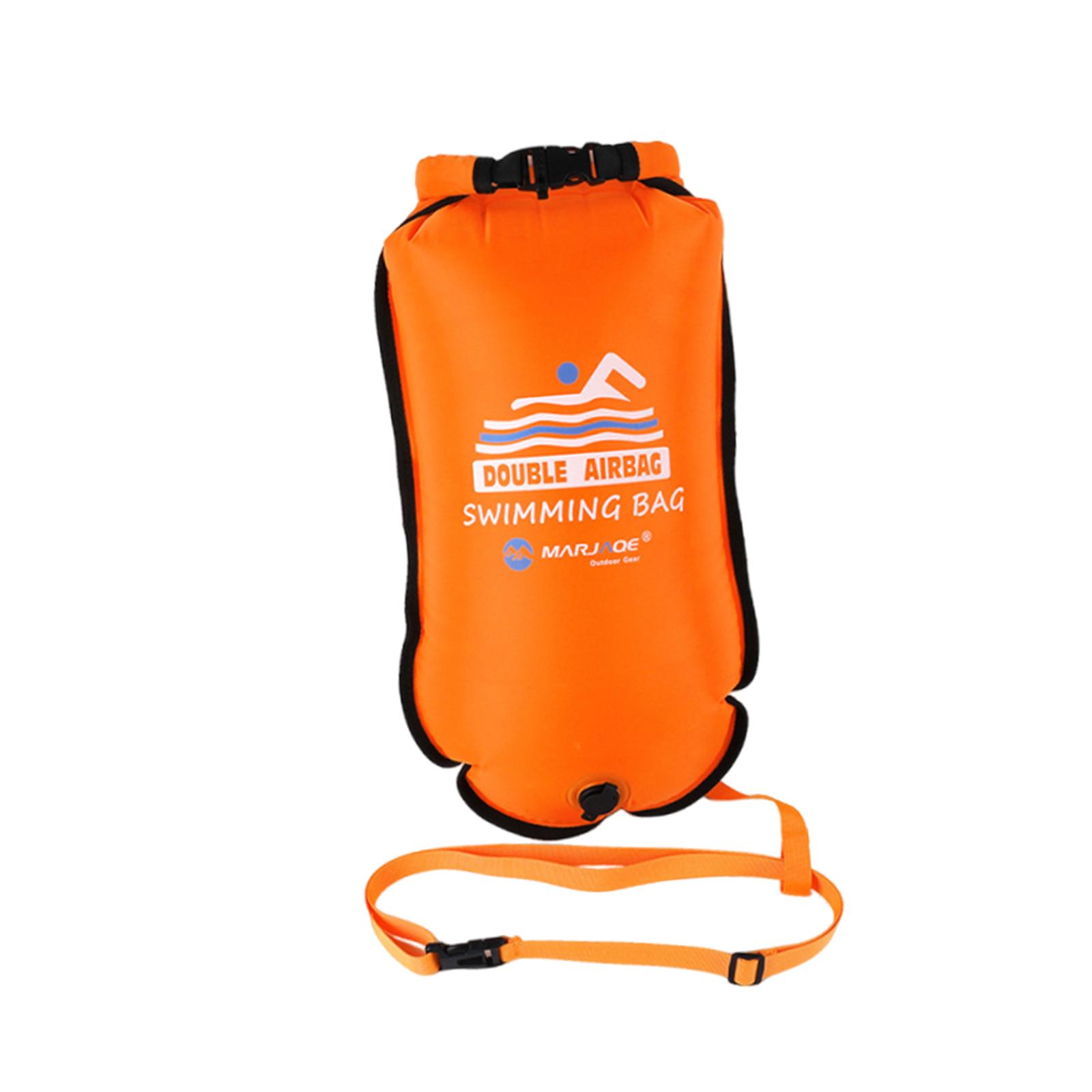 Magideal - Bolsa Para Equipo De Boya De Natación Y Bolsa Seca De Pvc Con Burbuja De Natación Ajustable De Colores Brillantes Para Naranja 37 X 70 Cm