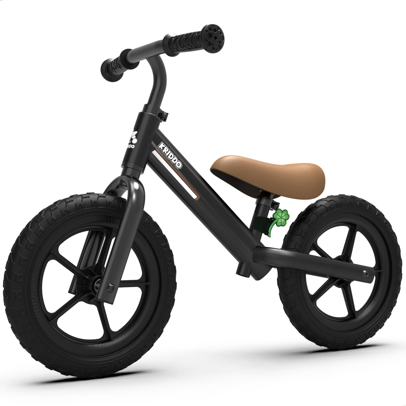 Bicicleta Balance Kriddo Para Niños De 2 A 5 Años Con Asiento Ajustable, Color Negro