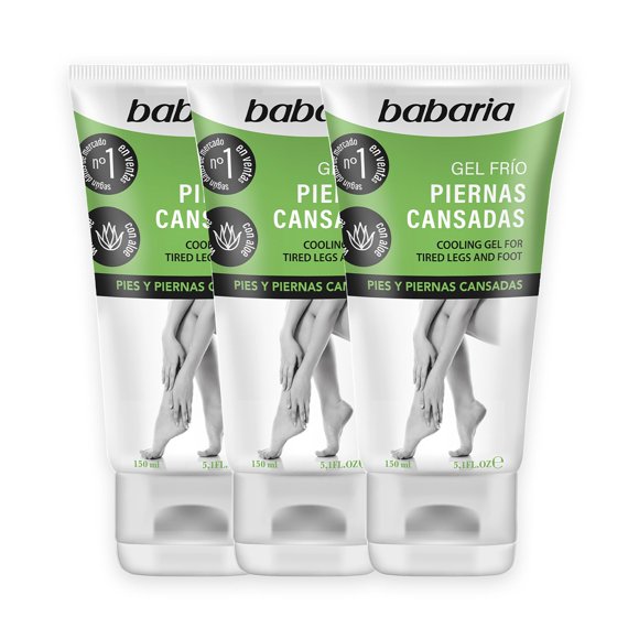 Gel refrescante Babaria para piernas y pies con aceite de ricino y aloe