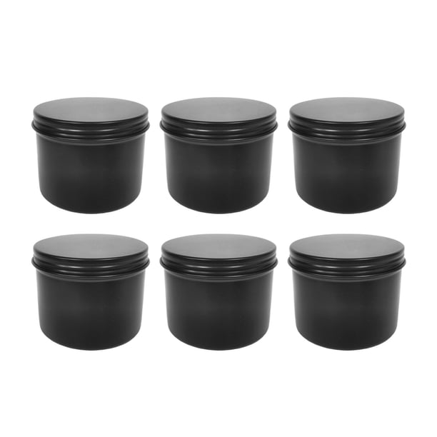 Caja pequeña de aluminio de 6 piezas, 150 ml, anticaída, con sellos recargables con hebilla, reutilizable, almacenamiento para cosméticos,