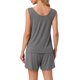 thumbnail image 3 of INSPIRE CHIC Conjunto de Pijama de Algodón para Mujer, Camiseta sin Mangas Suave y Pantalones Cortos con Cintura Elástica para Dormir, Talla S, Gris, 3 of 6