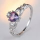 thumbnail image 4 of Elegant Heart-Shaped Zircon Eternity Wedding Ring - 18K Gold Plated Engagement Promise Ring for Women - Perfect for Brides and Bride-to-Be, 4 of 5