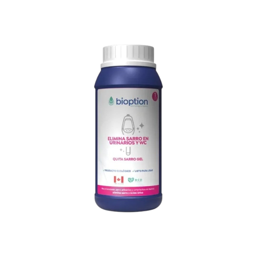 Quita Sarro Gel Bioption 1 Litro - Especial Urinarios Y Wc - Elimina Ácido Úrico