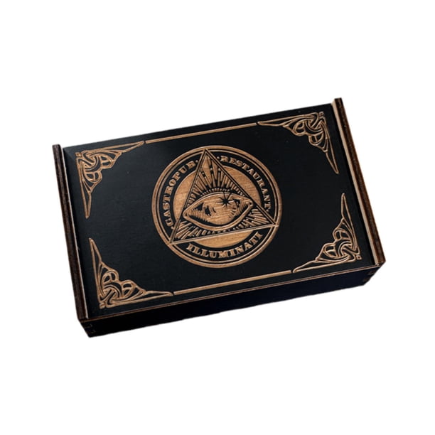 Estuche de madera para cartas de tarot, caja de tarot con tapa deslizante, organizador multiusos para cartas, porta baratijas decorativo, hecho de madera, ideal para decoración del Triángulo