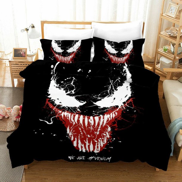 Venom Bedding Set Quilt Cover Duvet Cover Pillowcases Gift 3-Piece Bedding Set