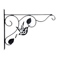 Magideal - Plantas Colgantes Soporte De Patio Decoración De Hierro Estable Un Piloto De Pared De Pared De Servicio Pesado Único Para Macetas De Macetas De Flores