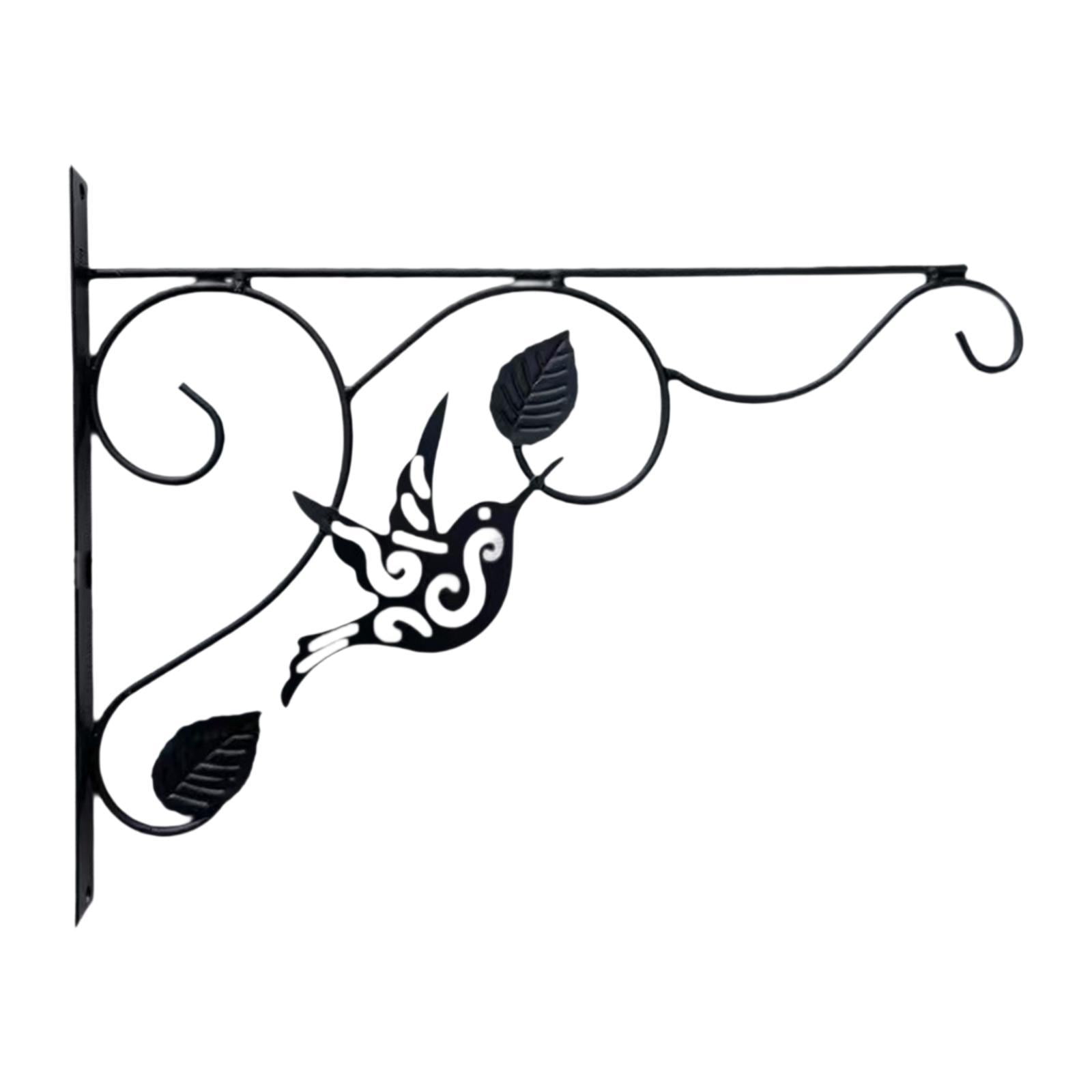 Magideal - Plantas Colgantes Soporte De Patio Decoración De Hierro Estable Un Piloto De Pared De Pared De Servicio Pesado Único Para Macetas De Macetas De Flores