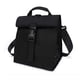 thumbnail image 1 of Bolsa de almuerzo aislada Rolltop Caja de almuerzo para mujeres, hombres, adultos y adolescentes, bolsa de almuerzo congelable con cierre (negro), 1 of 3