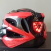 Casco Certificado 3Edrive 013V Negro Y Rojo Con Luz Led