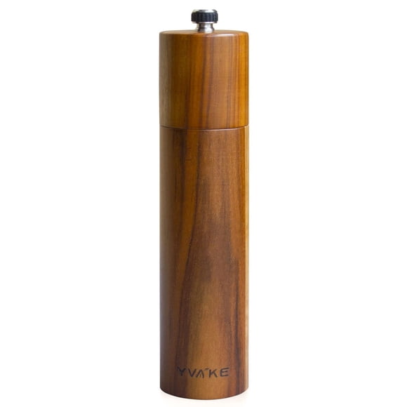Molino de Sal y Pimienta YVAKE 20 cm de Madera Recargable