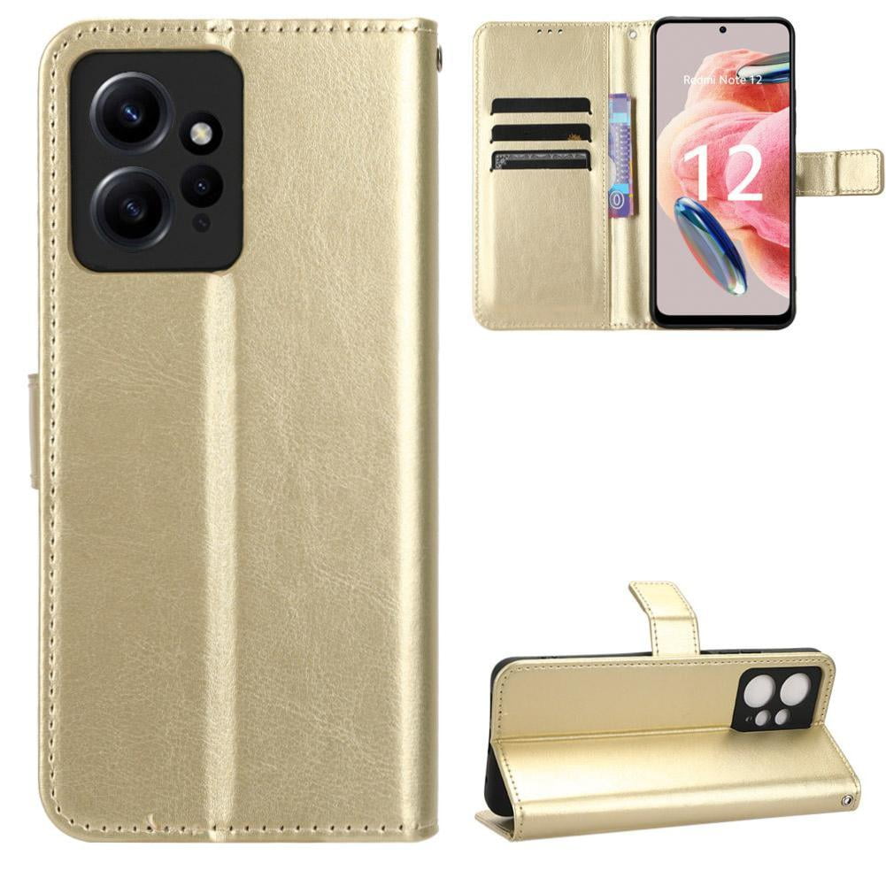 Foxdock - Funda Tipo Libro Para Xiaomi Note 12 4g, Cartera Todo‑en‑uno, Funda Multifuncional Con Tarjetero Y Correa De Muñeca Desmontable