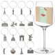 thumbnail image 1 of Abalorios para copas de vino Gnollko Travel, 16 unidades, para vasos Stem, 1 of 8