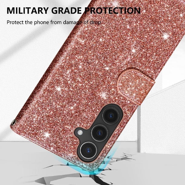 Funda para FOXDOCK Elegante funda Samsung Galaxy A26 Glitter con cremallera-Ideal para el uso diario