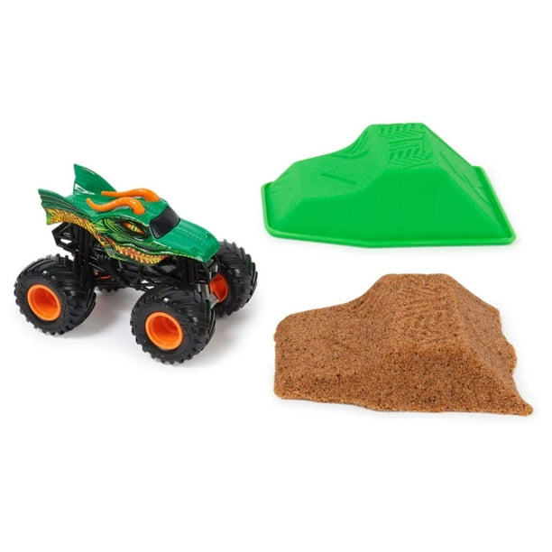 Monster Jam Set Vehiculo preescolar + Kinetic Sand