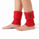 thumbnail image 1 of Xiao Hua 3 pares de botas de invierno de punto cálidas - con cubrepiés decorado con botones, botas cortas de invierno a la moda y calcetines, talla única, botas cálidas, rojo, 1 of 3