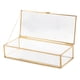 thumbnail image 4 of Nordic Retro Golden Trim Geometry Jewelry Trinket Caja De Cristal Con Tapa, 4 of 5