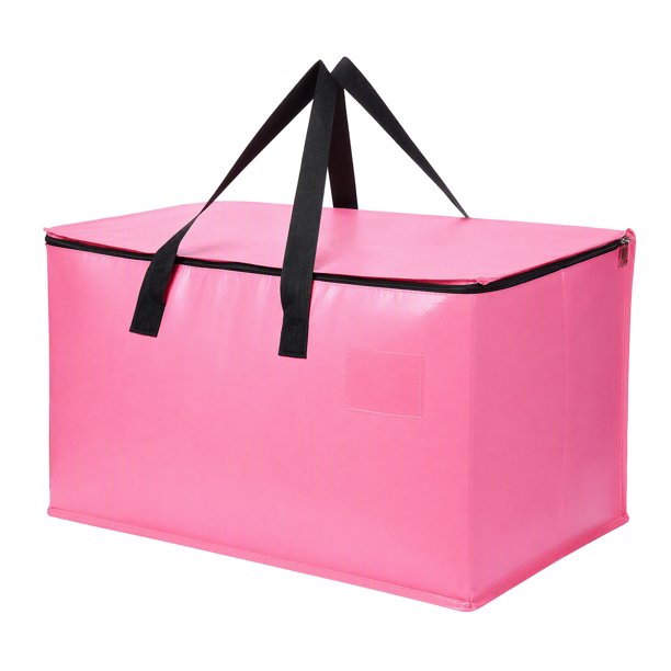 REGALWOVEN 1 Paquete de Bolsas de Almacenamiento de Ropa con Asas, Organizadores de Armario y Almacenamiento, Bolsas de Mudanza para Organizar Ropa, Edredones Rosa 27*14*14in