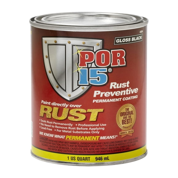 Revestimiento antióxido POR-15 negro brillante 946 ml