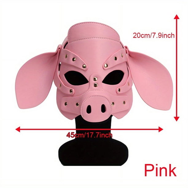 1pc Soft PU Mask - Pig Head Shape BDSM Mask for SM Cosplay and Halloween Makeup - Comfortable and Safe to Wear - Suitable for Men and Women