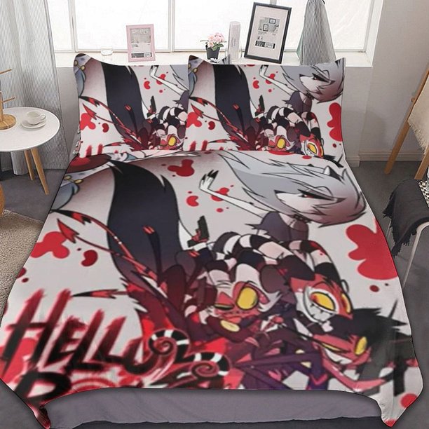 Helluva Boss Series 3 Pieces Bedding Sets Soft Comforter Sets Decor Bedroom Gifts