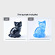 thumbnail image 1 of 1pc Various Crystal Carvings Cat, Pocket Gift, Crystal Gift, Animal Statue, Crystal Statue, Bare Stone, Healing Stone, Moonstone, 1 of 5