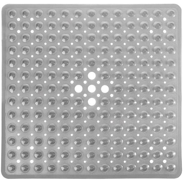 Alfombrilla de ducha y bañera Yimobra, antideslizante, 53 x 53 cm, color gris transparente