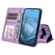 thumbnail image 5 of Funda tipo cartera FOXDOCK para Google Pixel 9 Pro , diseño girasol en relieve, cuero PU, cierre magnético, soporte y tarjetero, 5 of 5