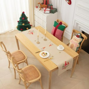 Top Lucky - Camino De Mesa Navideño 36X180 Cm Diseño En Arpillera Ideal Para Decoración Md04