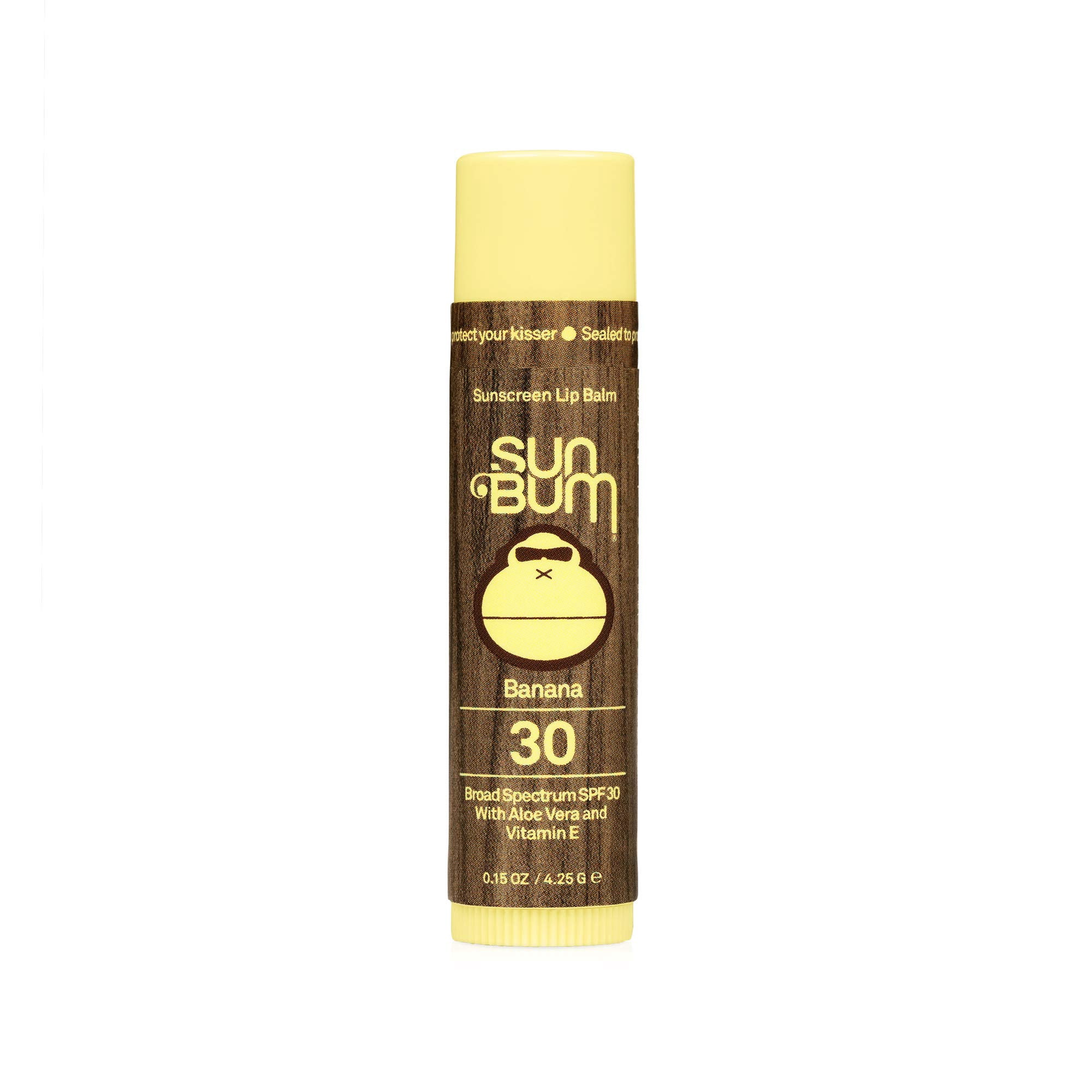 Bálsamo Labial Protector Solar Sun Bum Spf 30 Con Sabor A Plátano Vegano