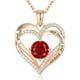 thumbnail image 1 of Collar colgante de amor de amor con piedra de nacimiento Zirconia, regalo de joyería de las mujeres para la Navidad, cumpleaños, aniversario, 1 of 5