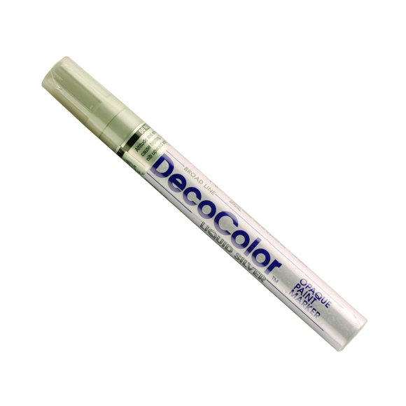 Marcador de Pintura Marvy Uchida Deco Color Punta Ancha Plata