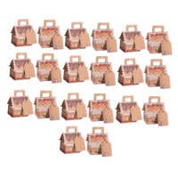 Magideal - 20 Bolsas De Regalo Navideñas, Bolsas De Papel Kraft Navideñas, Suministro De Envoltura, Bolsa De Recuerdo De Fiesta Para Fiesta De Navidad, Boda, Pas