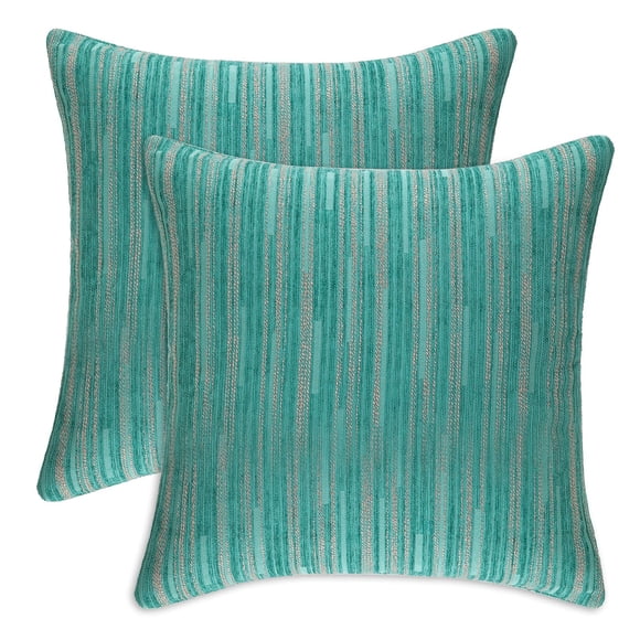Fundas de almohada decorativas Yeiotsy, 45 x 45 cm, 2 unidades, color verde azulado