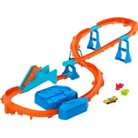 Set De Atletismo Para Coches De Juguete Hot Wheels Deluxe Con Amplificador Motorizado